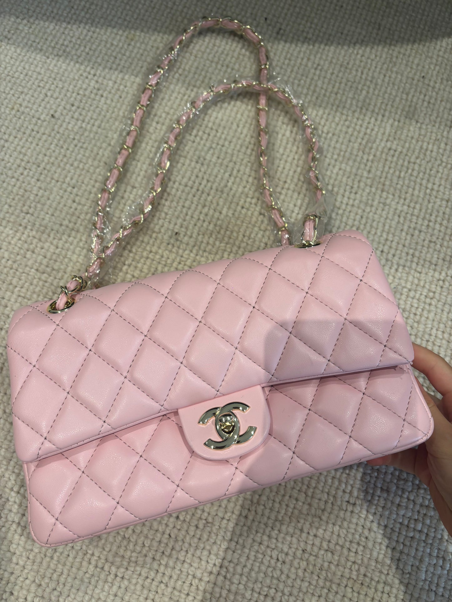 Pink and gold cc crossover bag