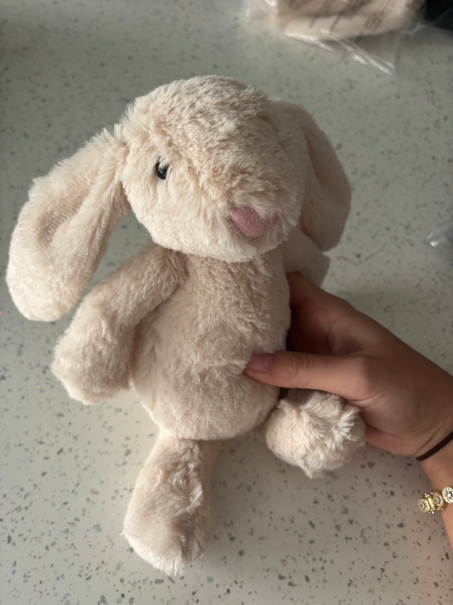 Cream / beige bunnie jelly cat inspired teddy