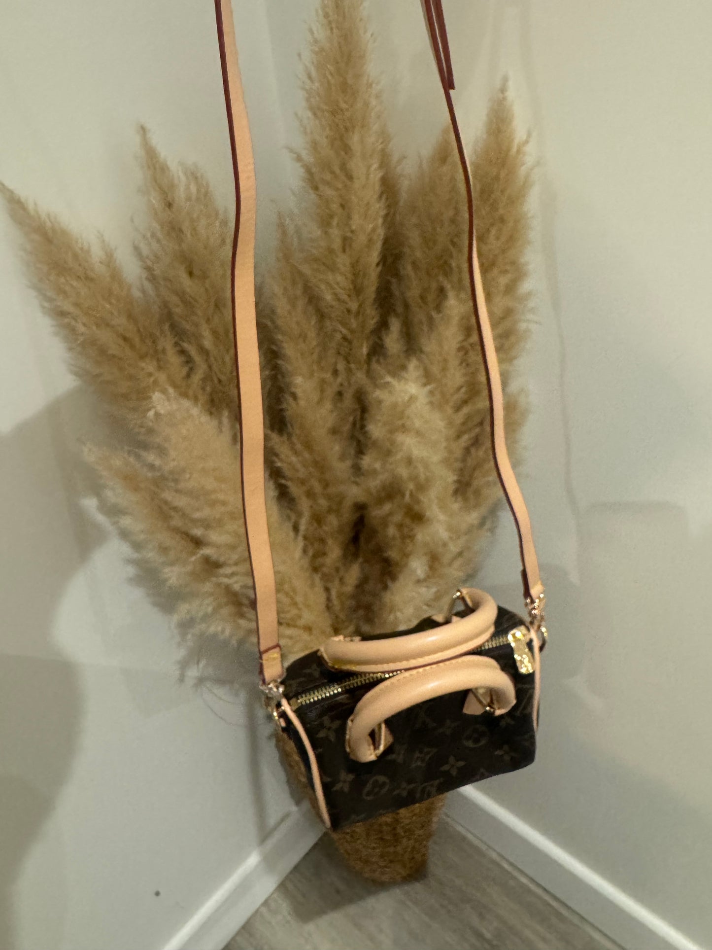 Brown Mini flower bag - AG