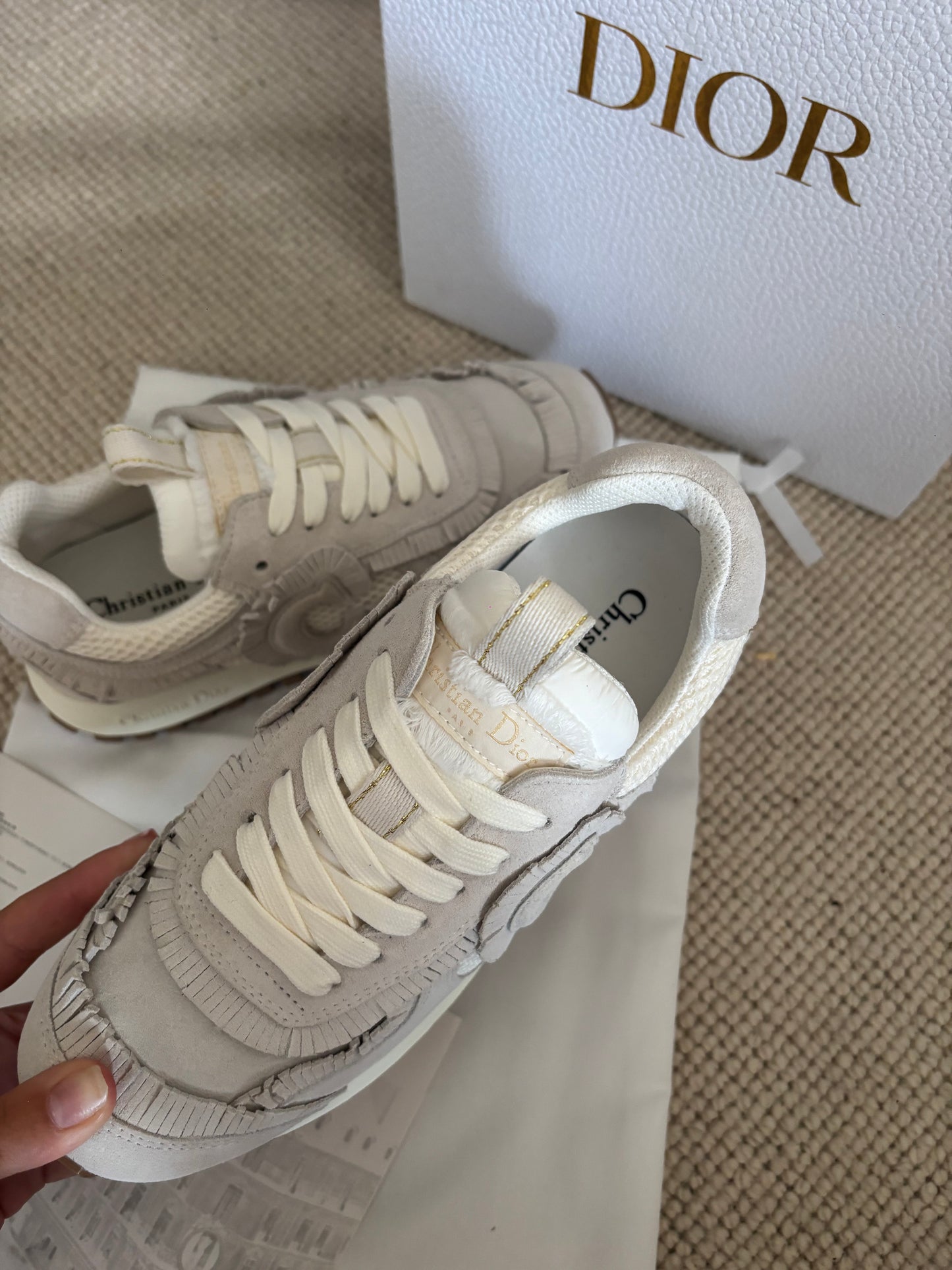 Cd beige runners / trainers size 5