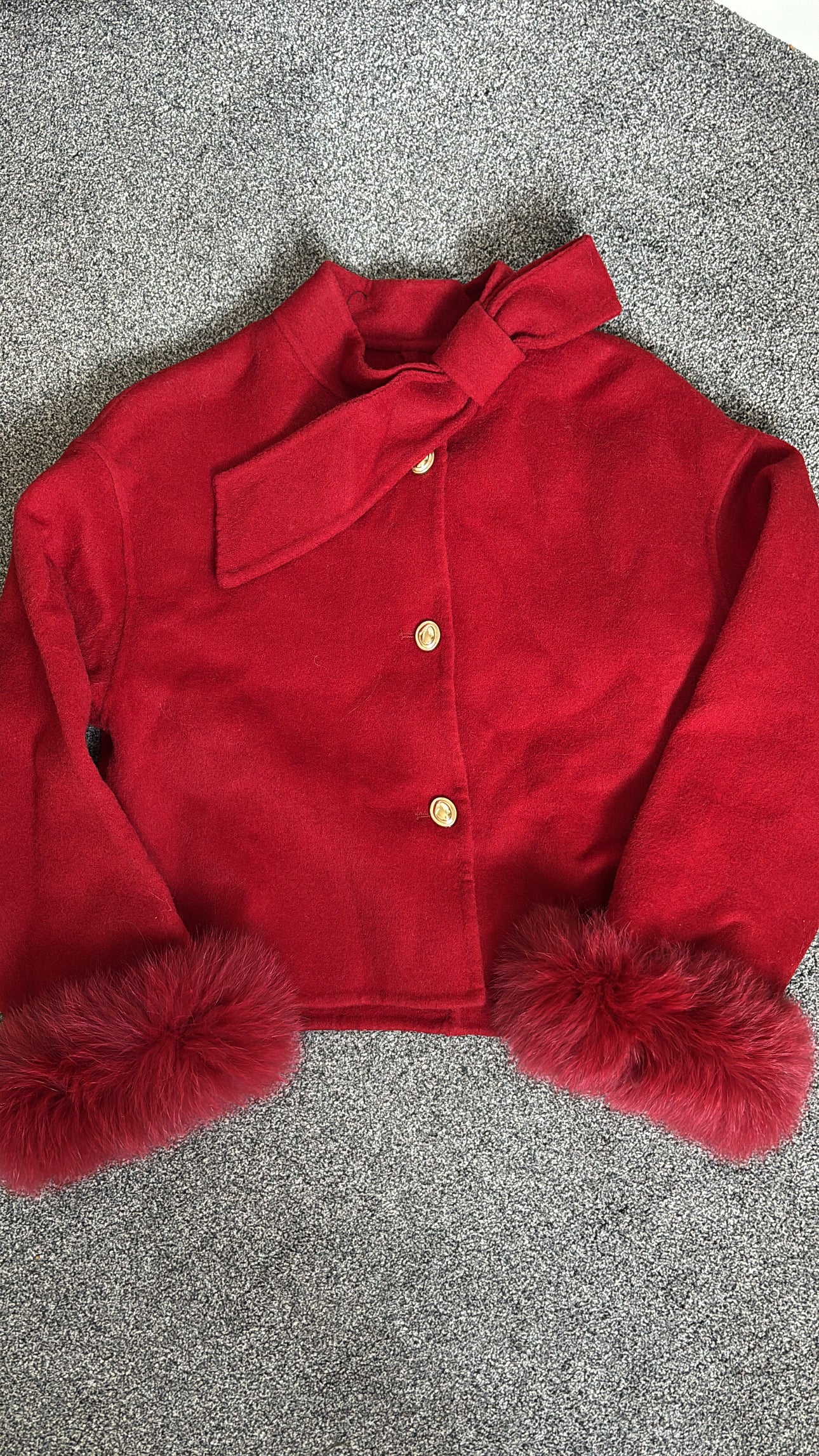 Red bella natural fur jacket size small
