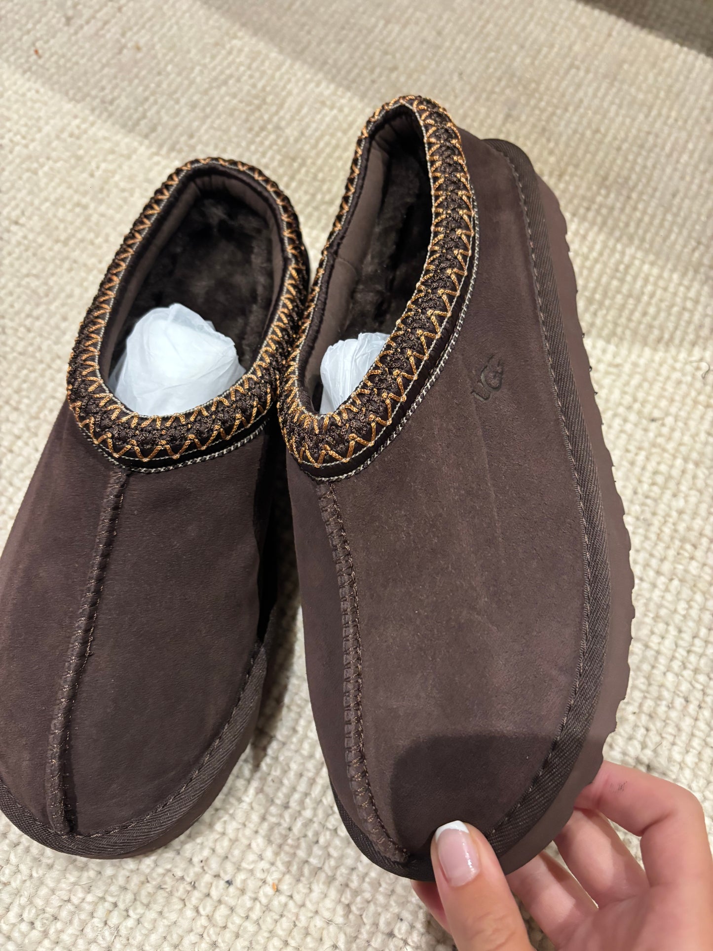 Brown slippers size 6 uk