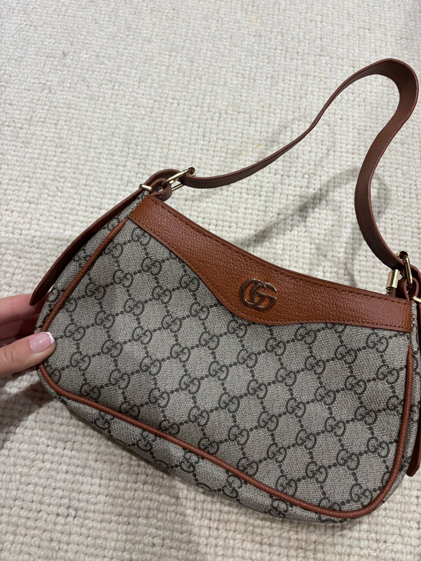 Brown gg shoulder bags