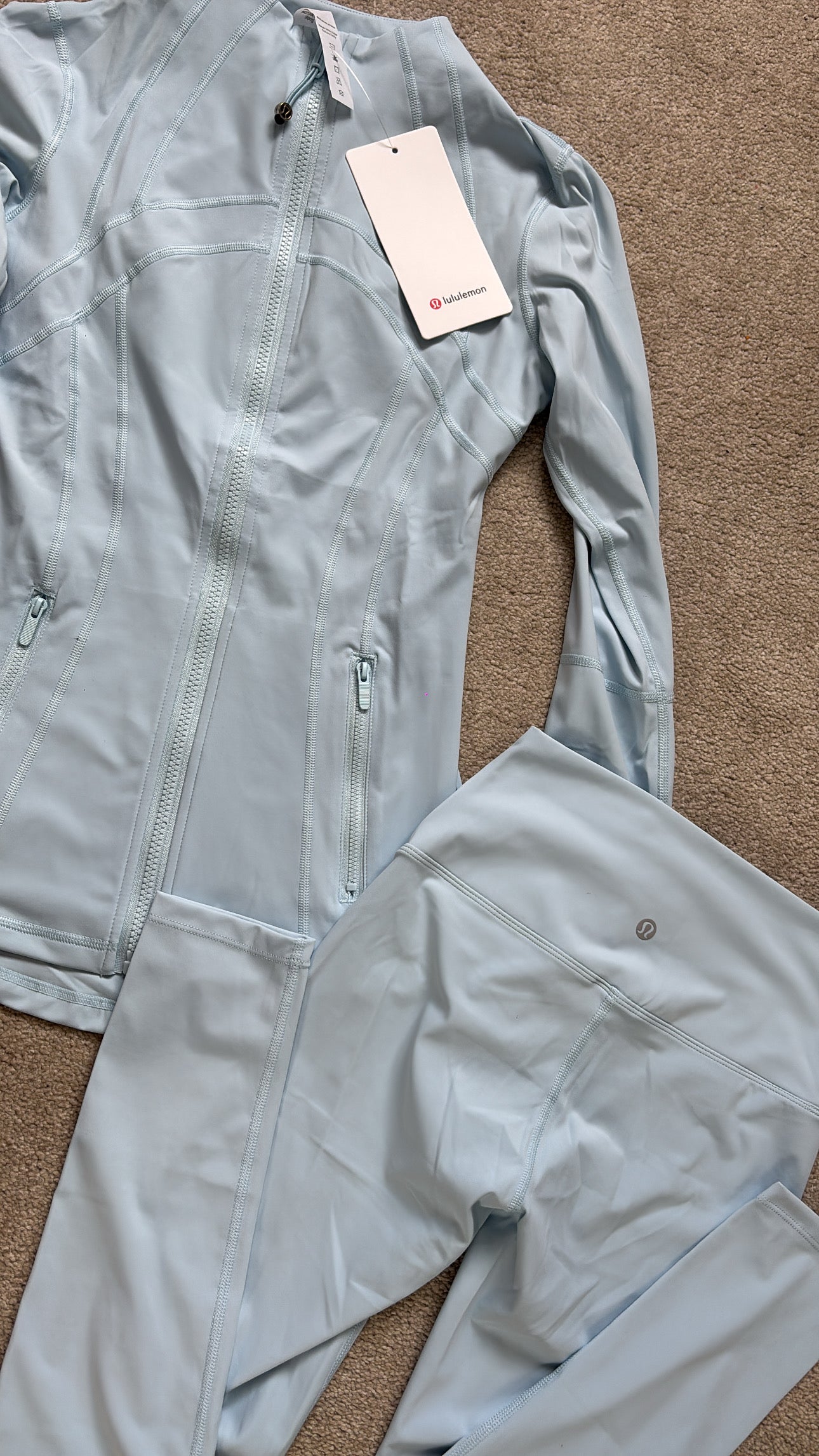 Light blue lululemon gym set size 2