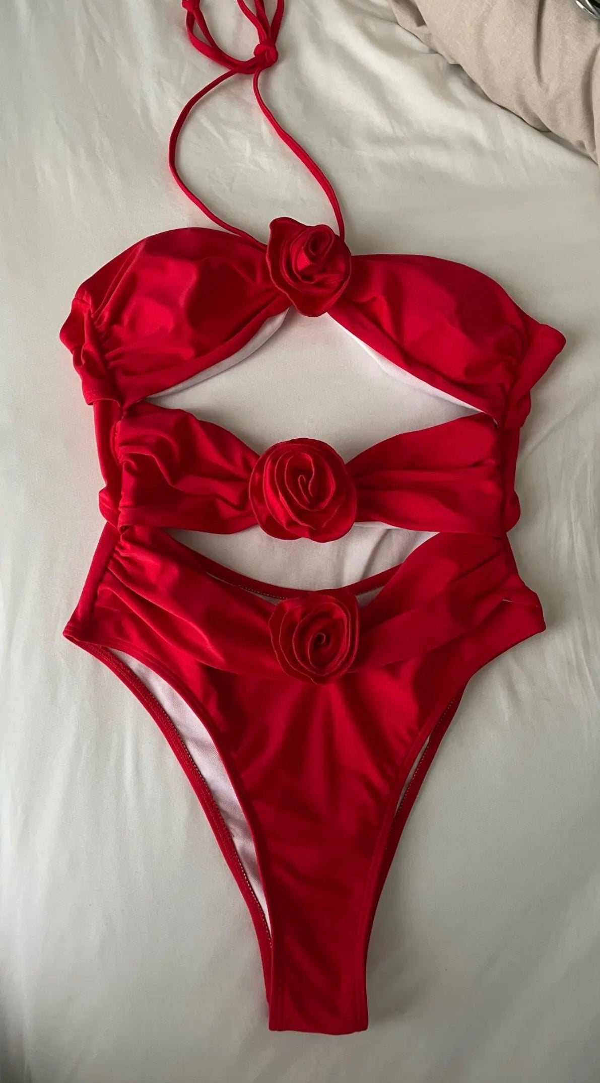 Red rose swim suit
