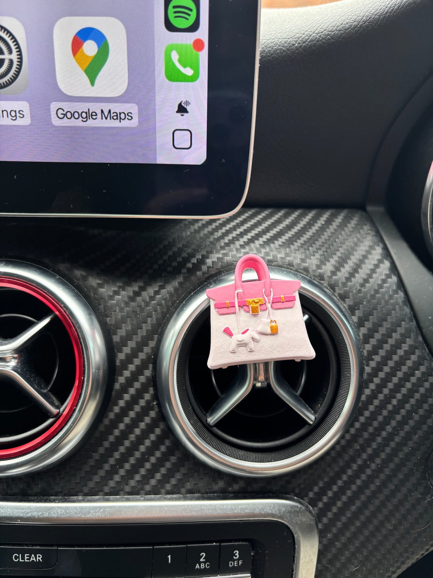 Hot pink & baby pink b bag car accessories