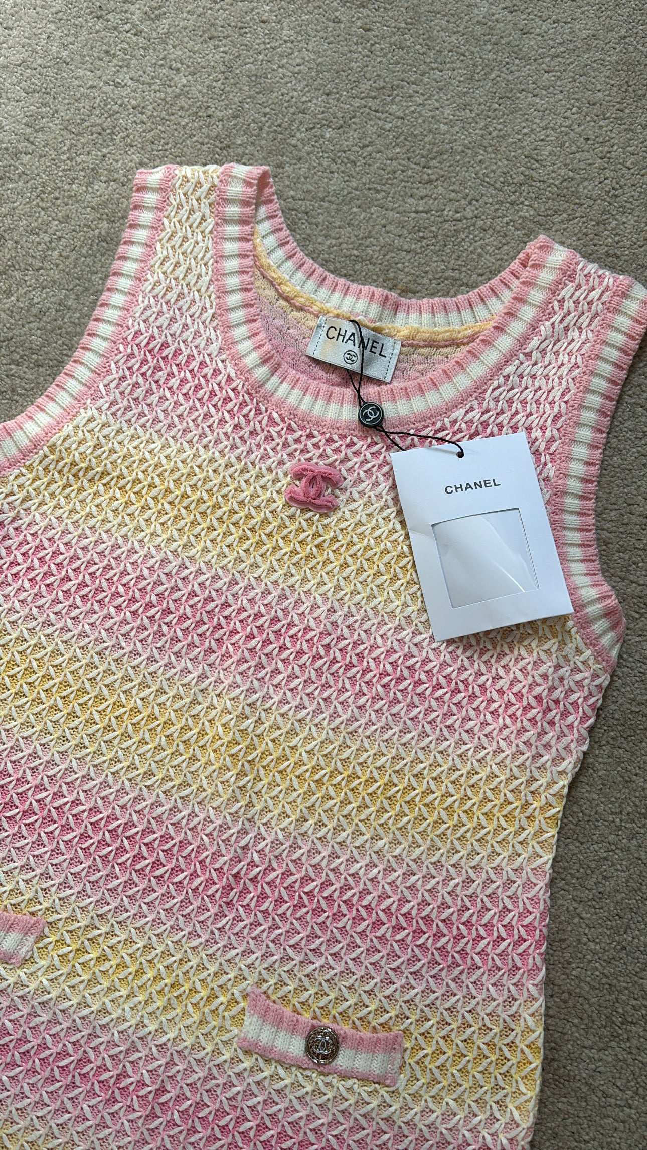 Pink & yellow cc dress size small