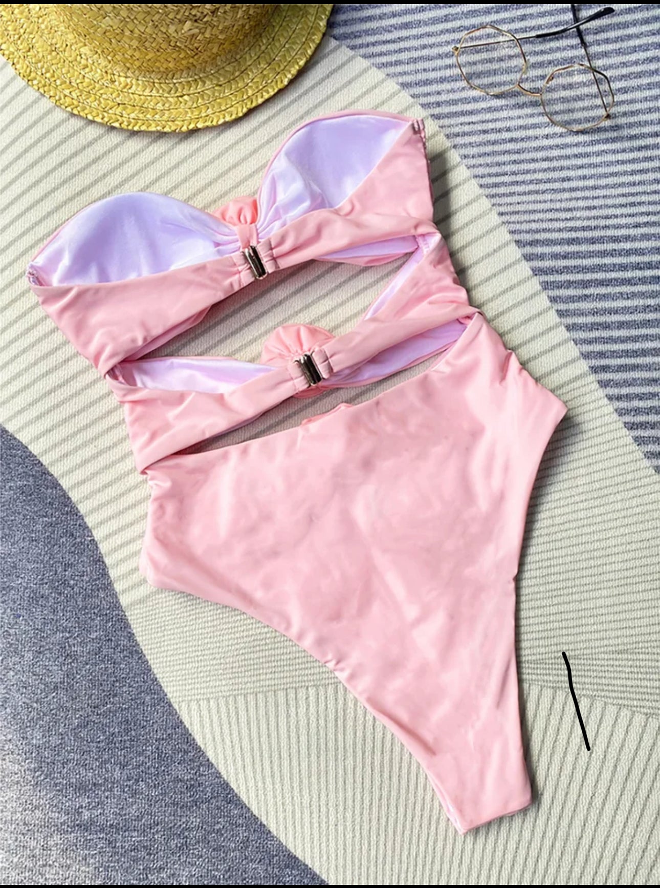 Pink rose swim suit