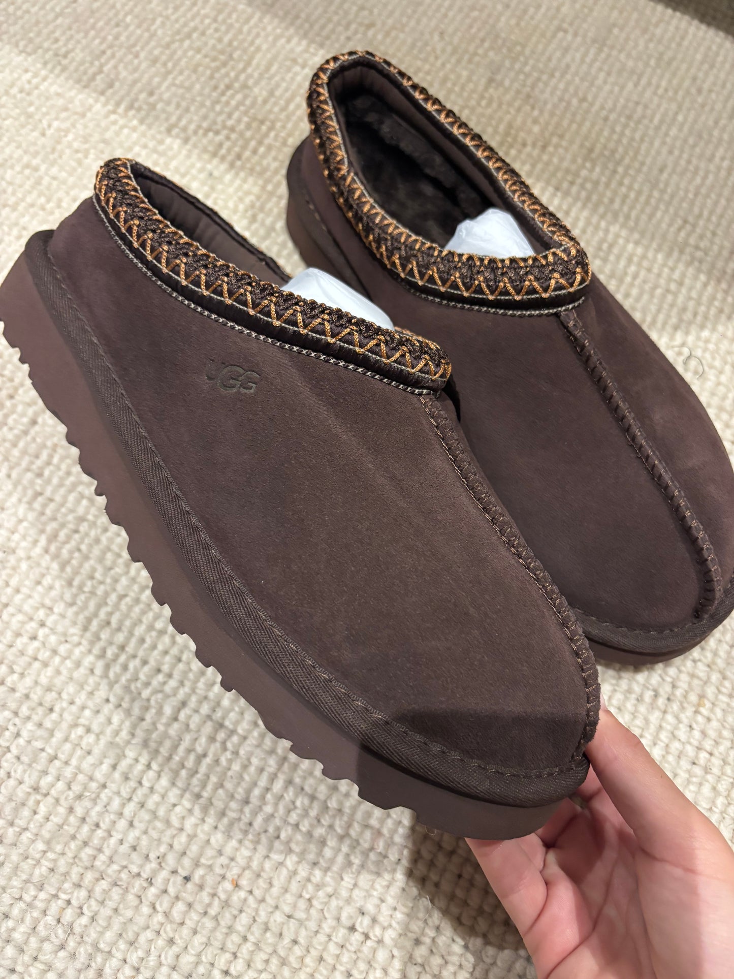 Brown slippers size 6 uk