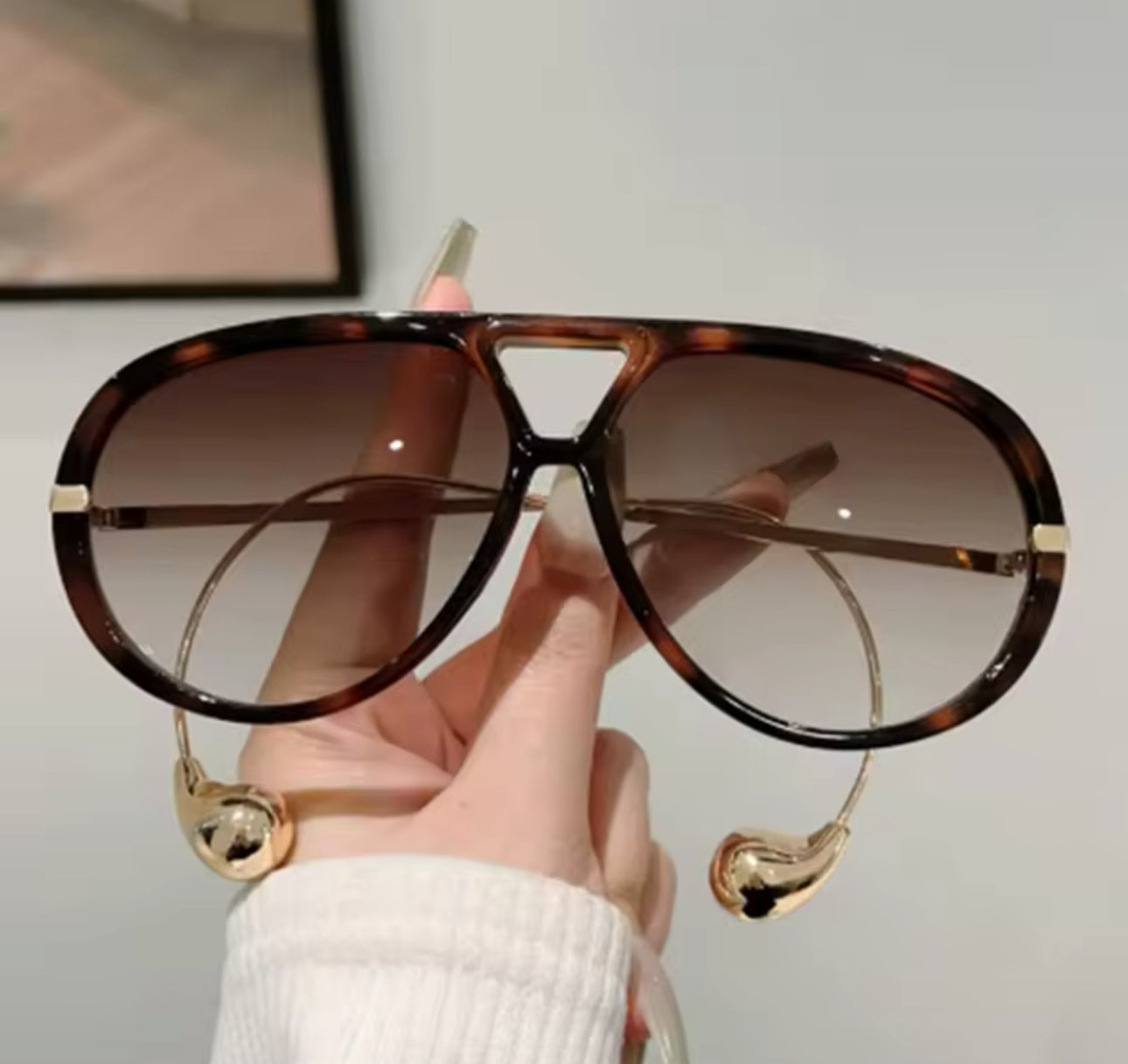 Leopard and Gold sunglasses