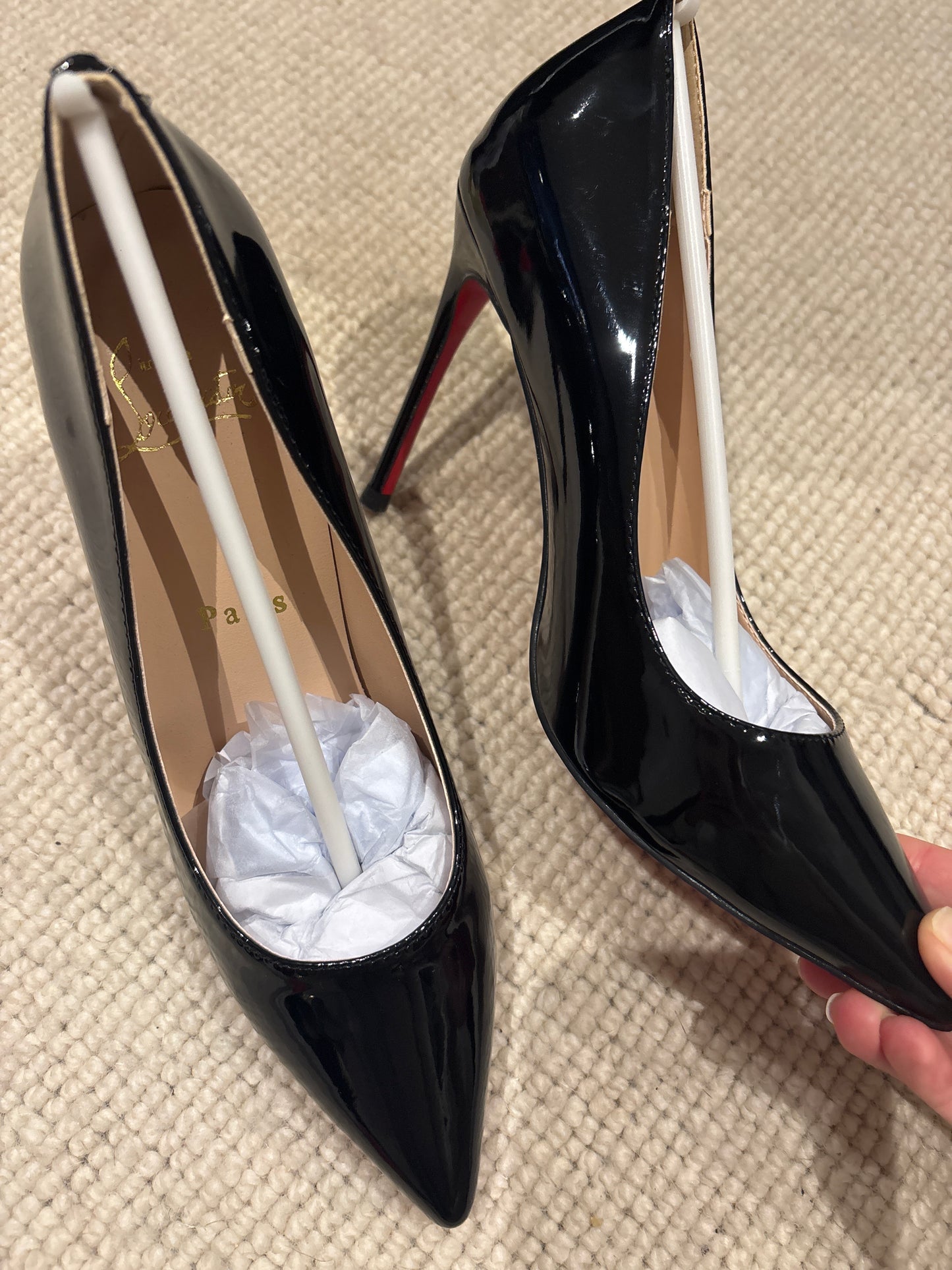 Black red bottom high heels