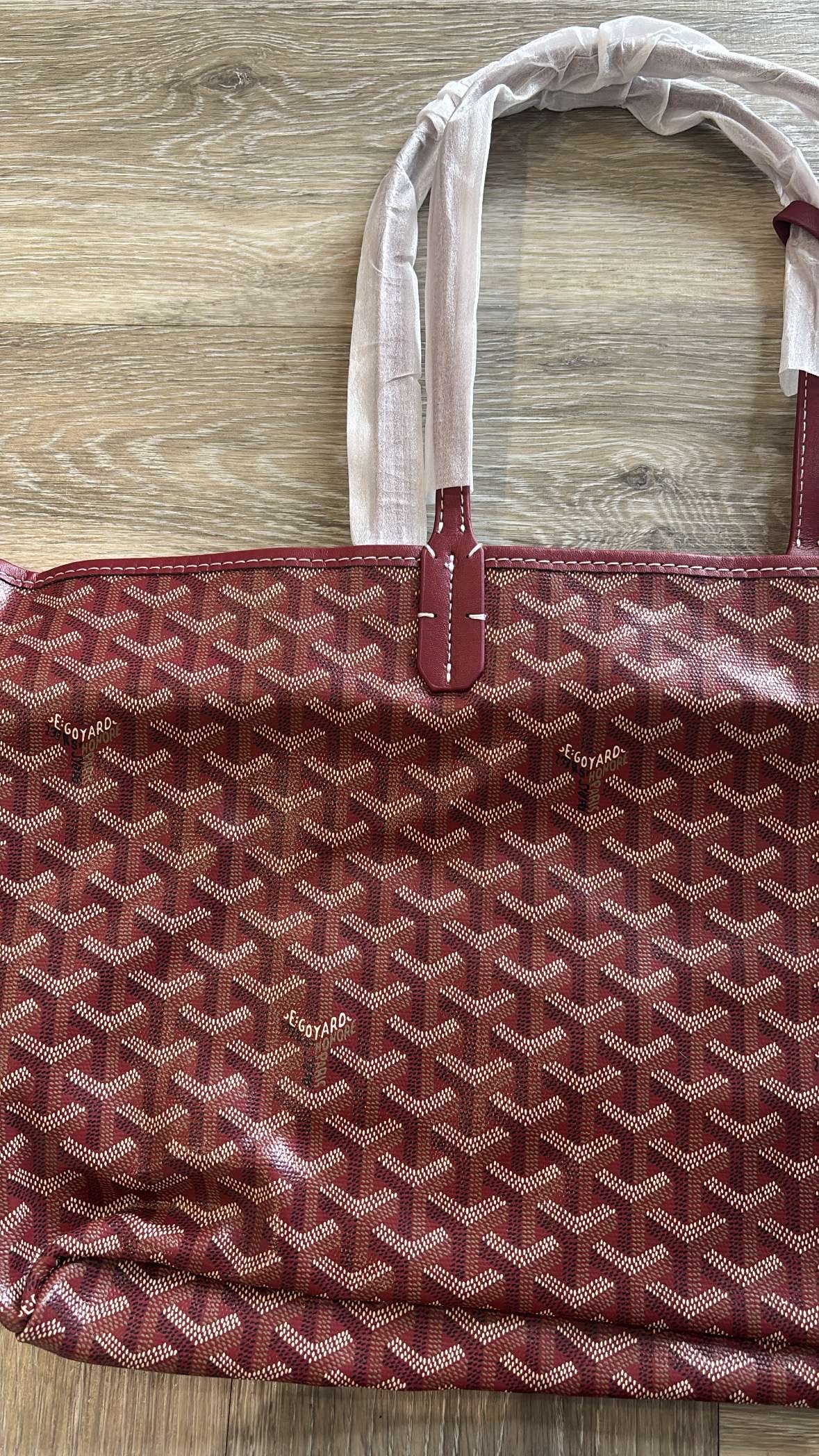 Burgundy g shoulder bag styled by lr