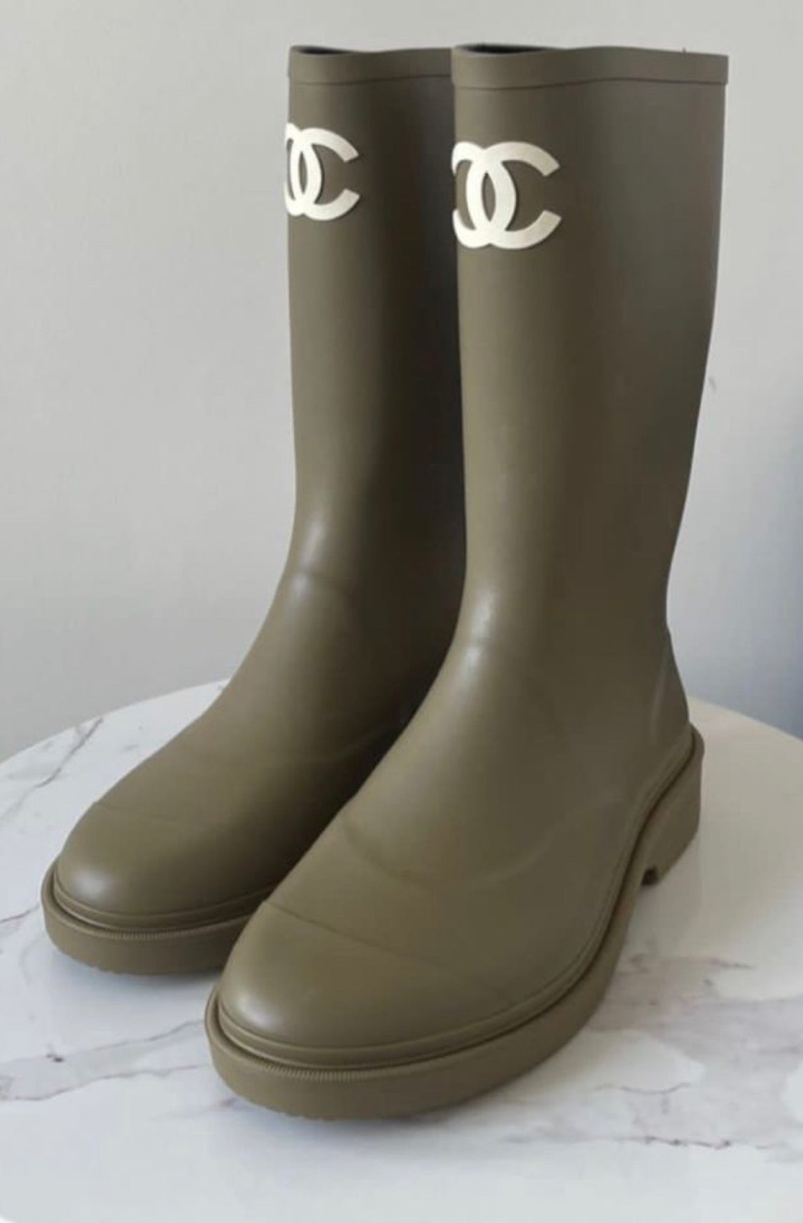 Khaki green cc wellies