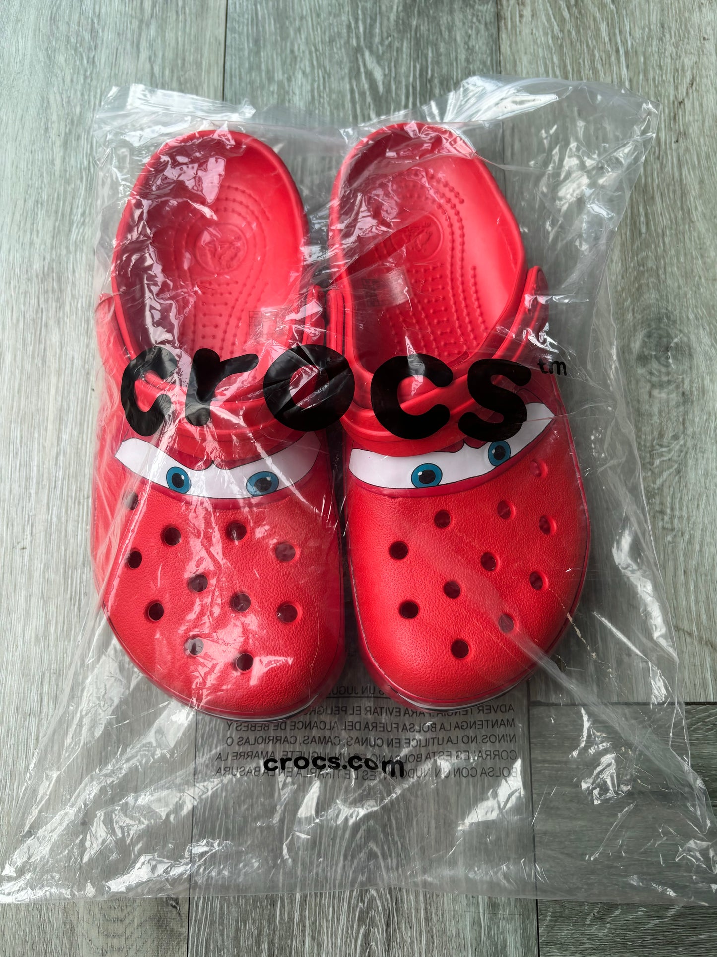 Lightning McQueen crocs size 6