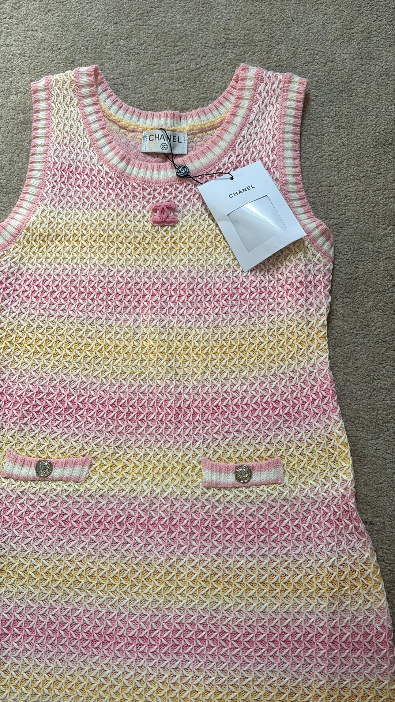 Pink & yellow cc dress size small