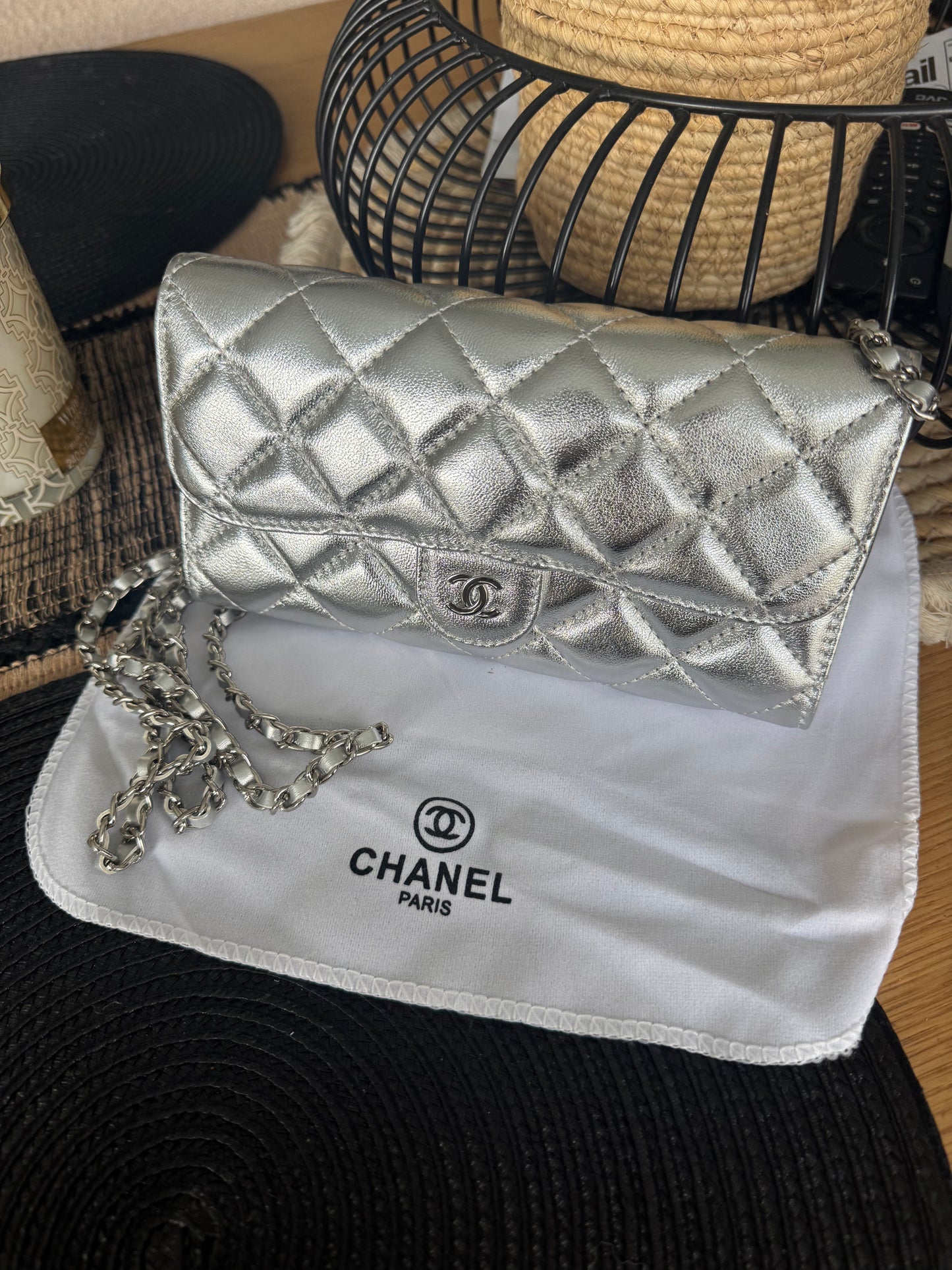 Silver mini CC Bag - AG