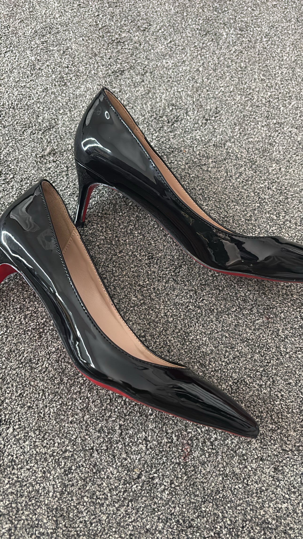 Black red bottom heels size 6 / 6cm heel pre loved