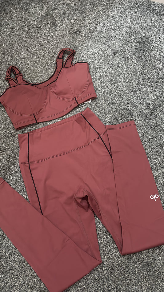 Burgundy alo gym sets