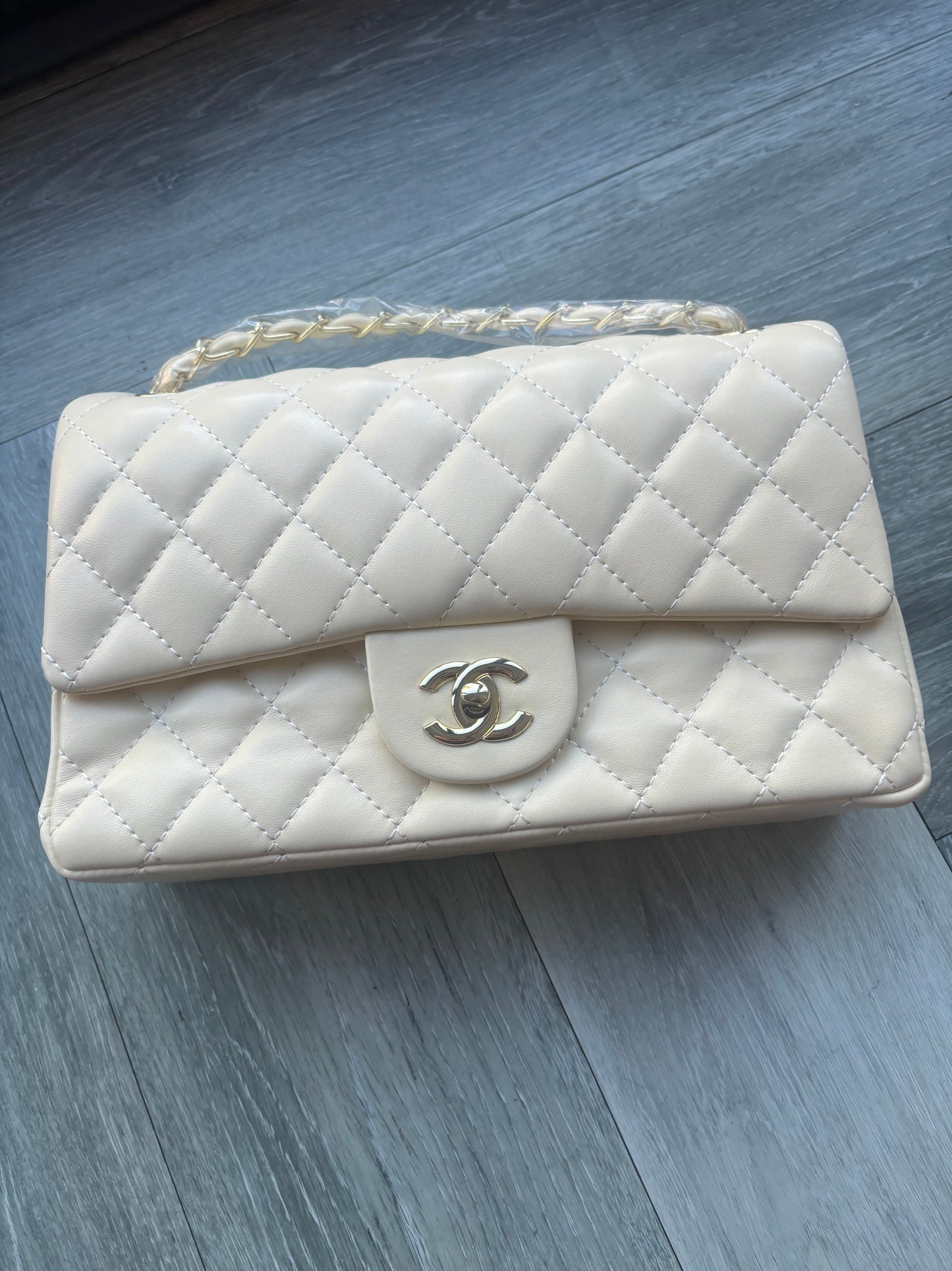 Yellow and gold cc crossover bag