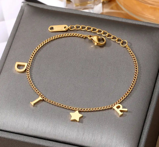 D Gold Bracelet