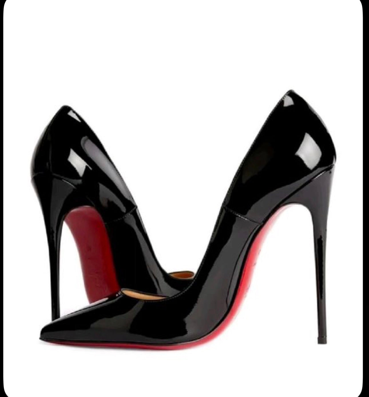 Black red bottom high heels