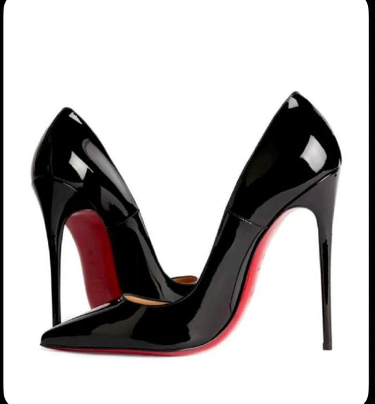 Black red bottom high heels