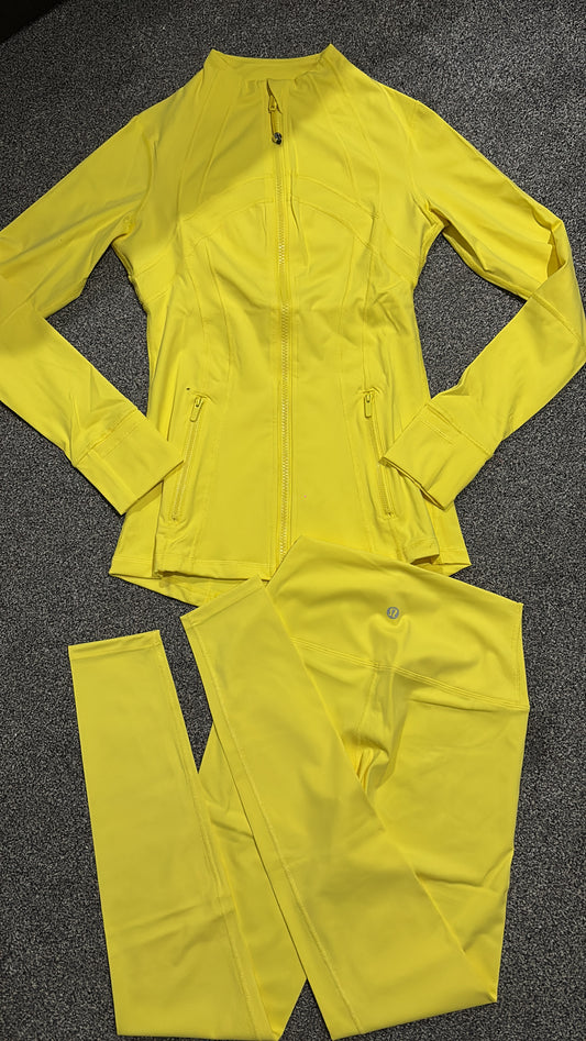 Yellow lululemon gym set