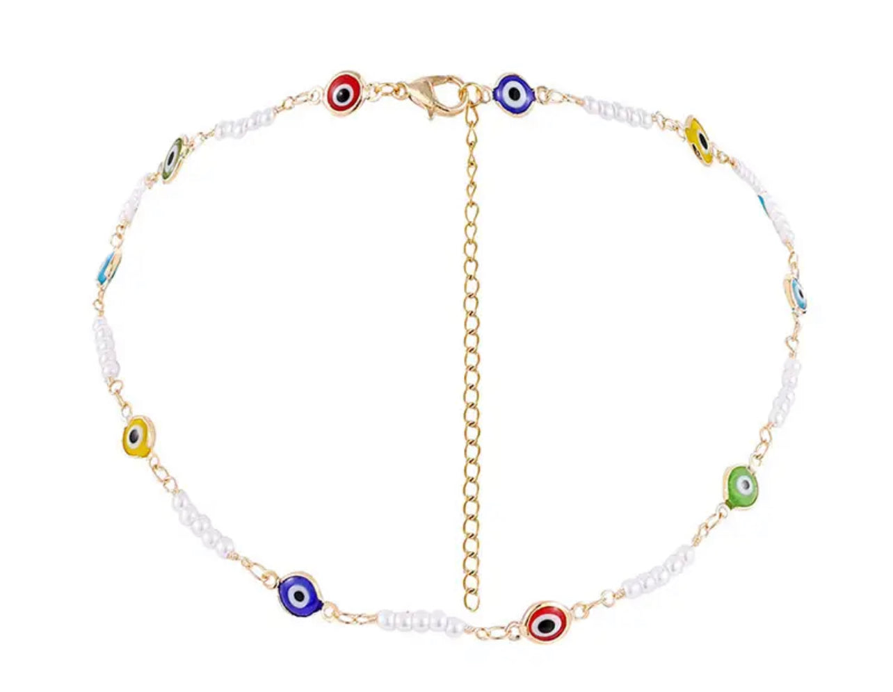 Pearl Evil Eye Necklace - Styled by LR