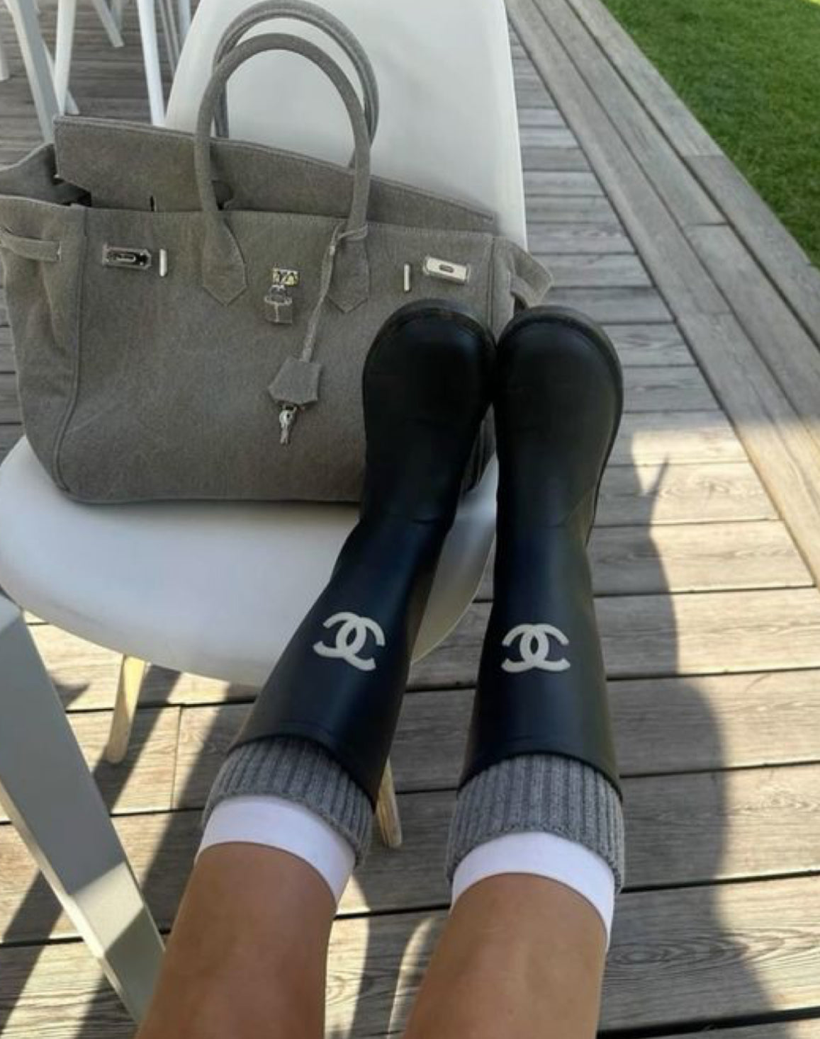 Black cc wellie boots size 6uk