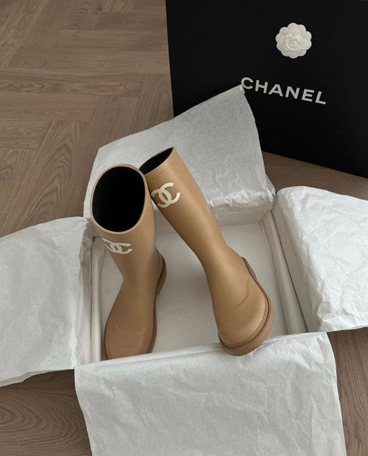 Camel cc wellies with box