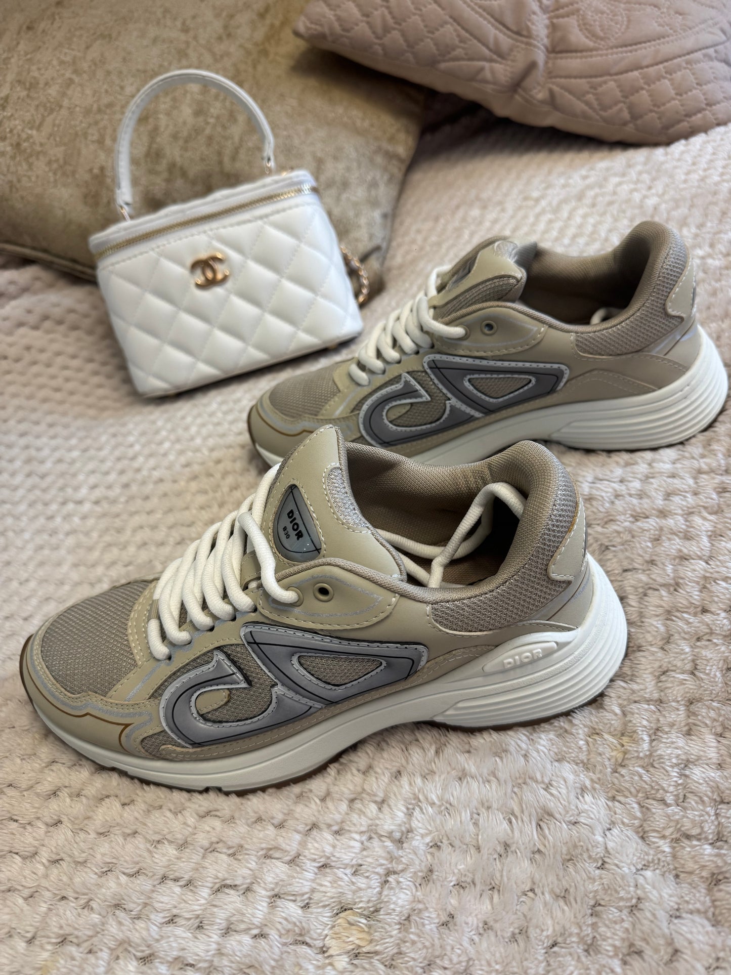 Pre loved CD beige trainers - size 5 AG