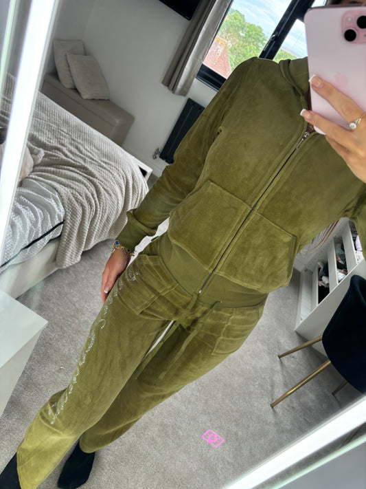 Khaki tracksuit size medium