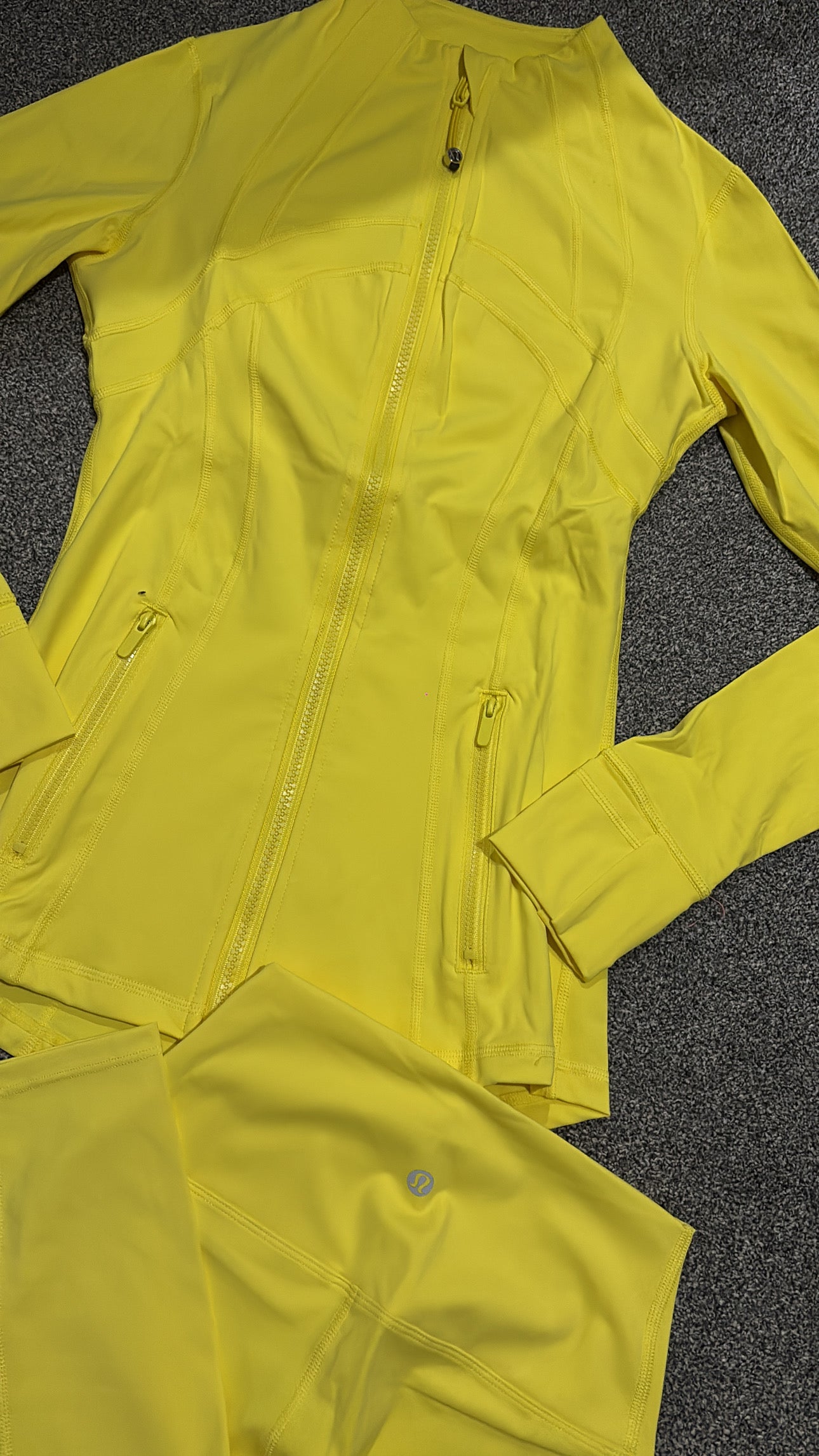 Yellow lululemon gym set