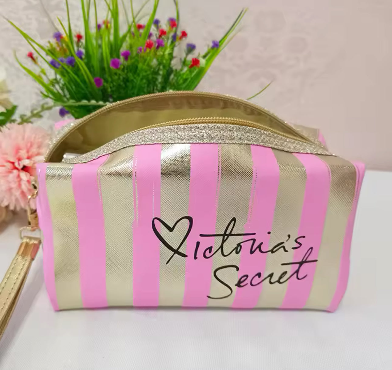 Pink wash bag