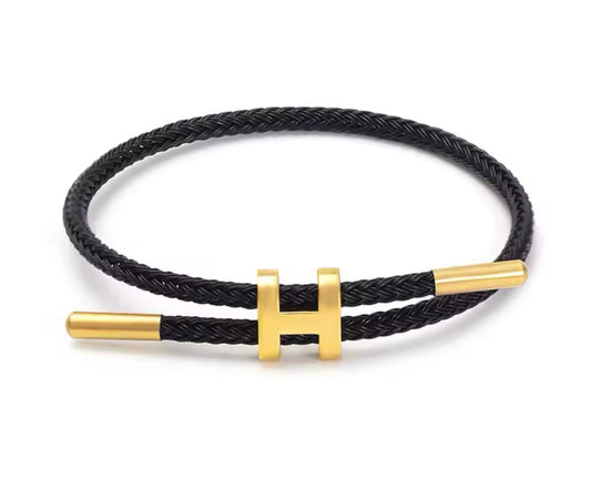 Black H Bracelet