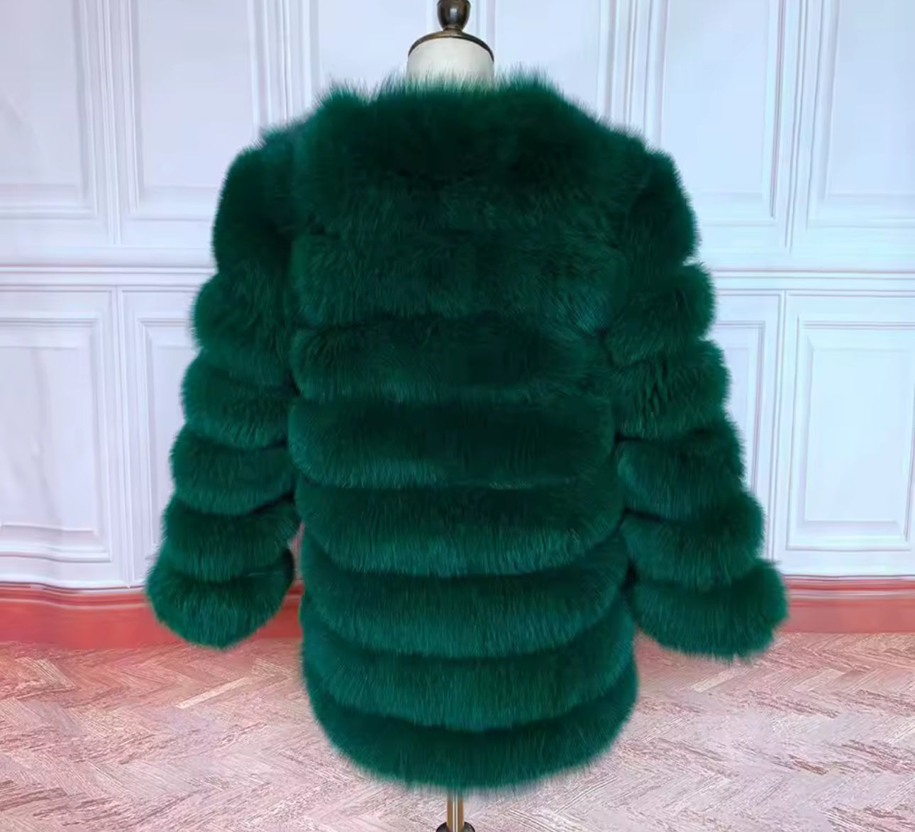 Natural long 4in1 fur coat