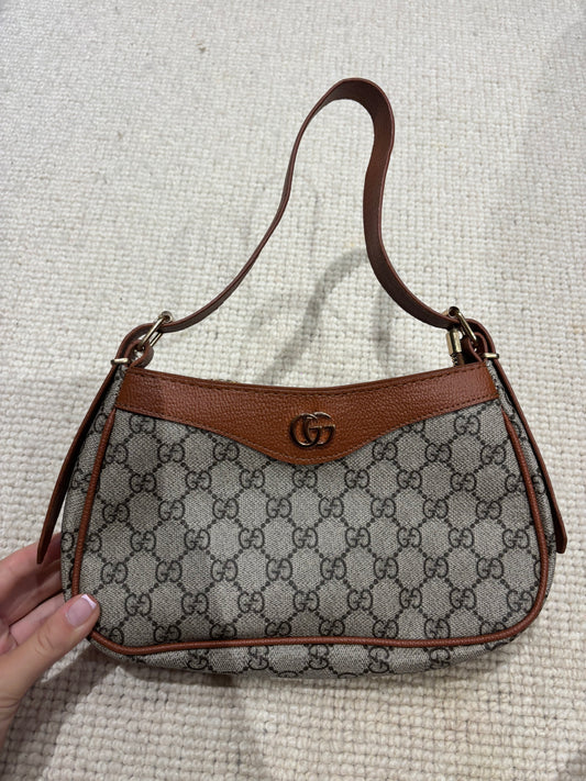 Brown gg shoulder bags