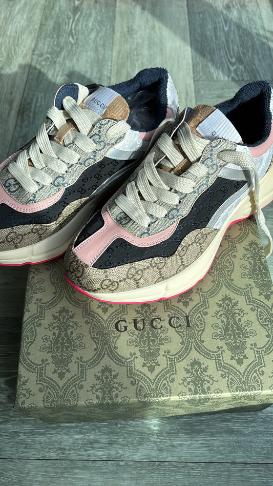 Gg trainers with pink no box