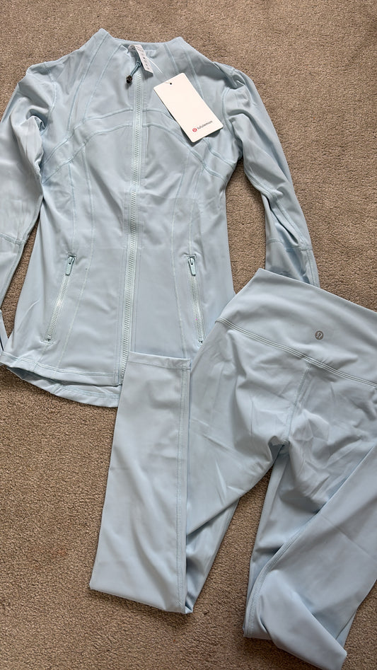 Light blue lululemon gym set size 2