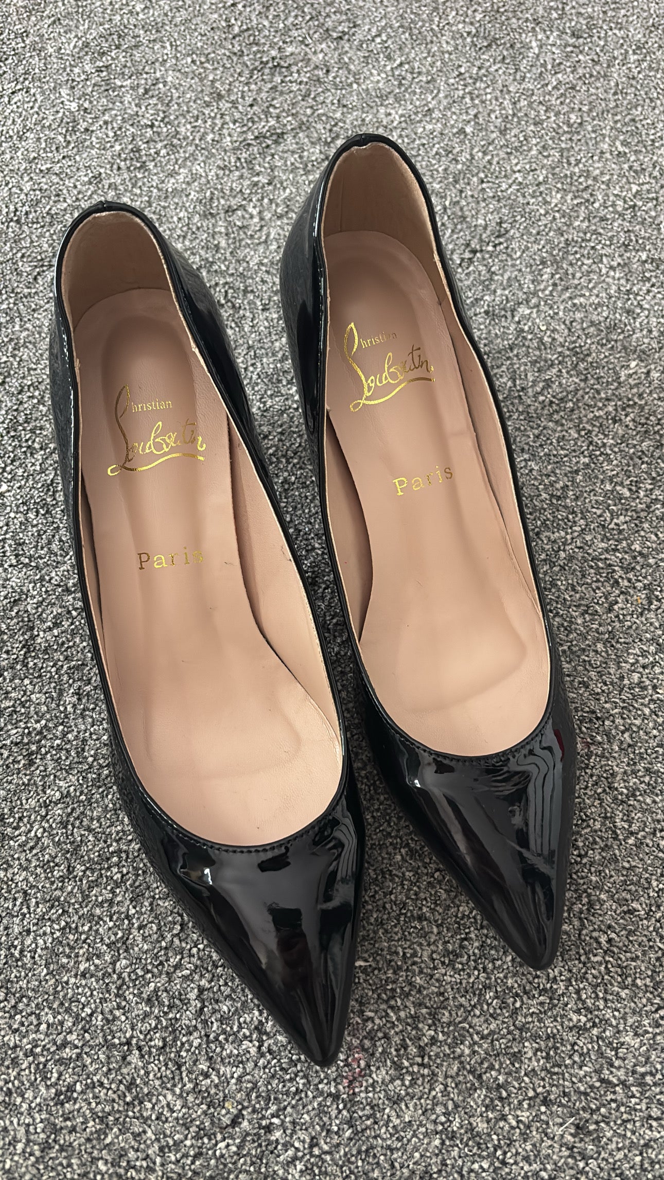 Black red bottom heels size 6 / 6cm heel pre loved