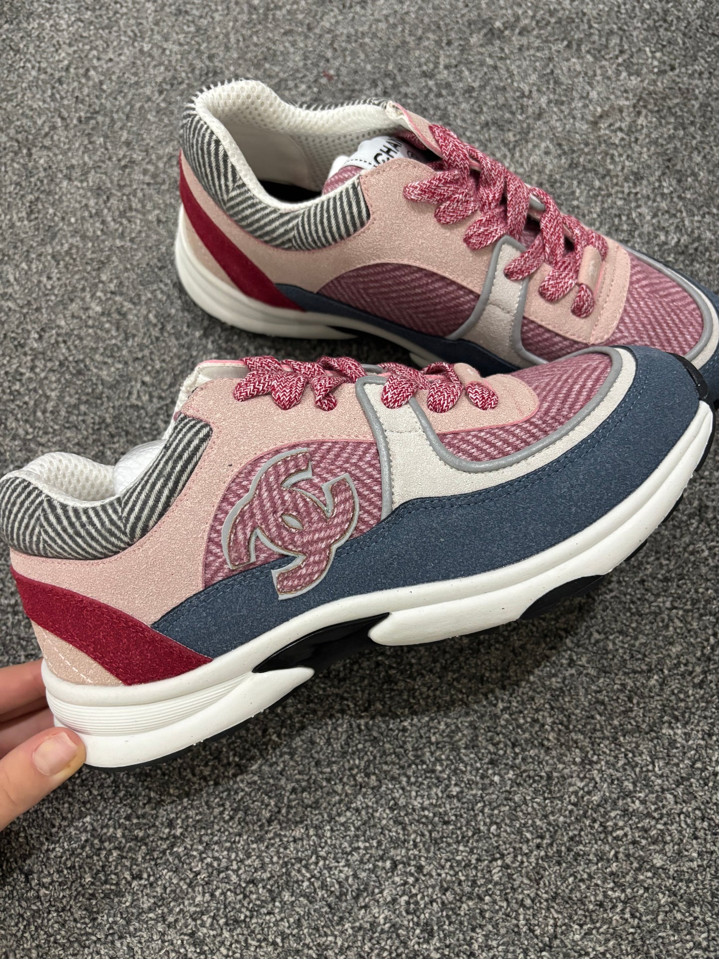 Red and pink cc trainers size 5