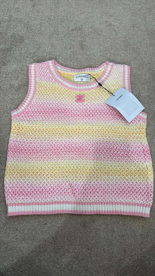 Pink & yellow cc top size small