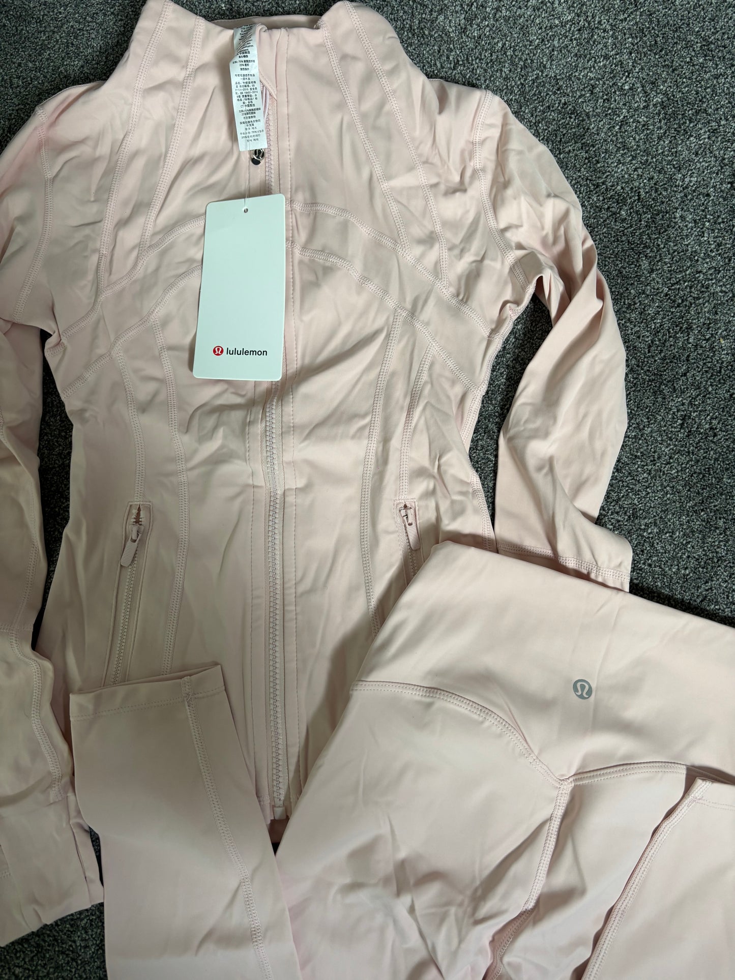 Baby pink lululemon gym set size 2