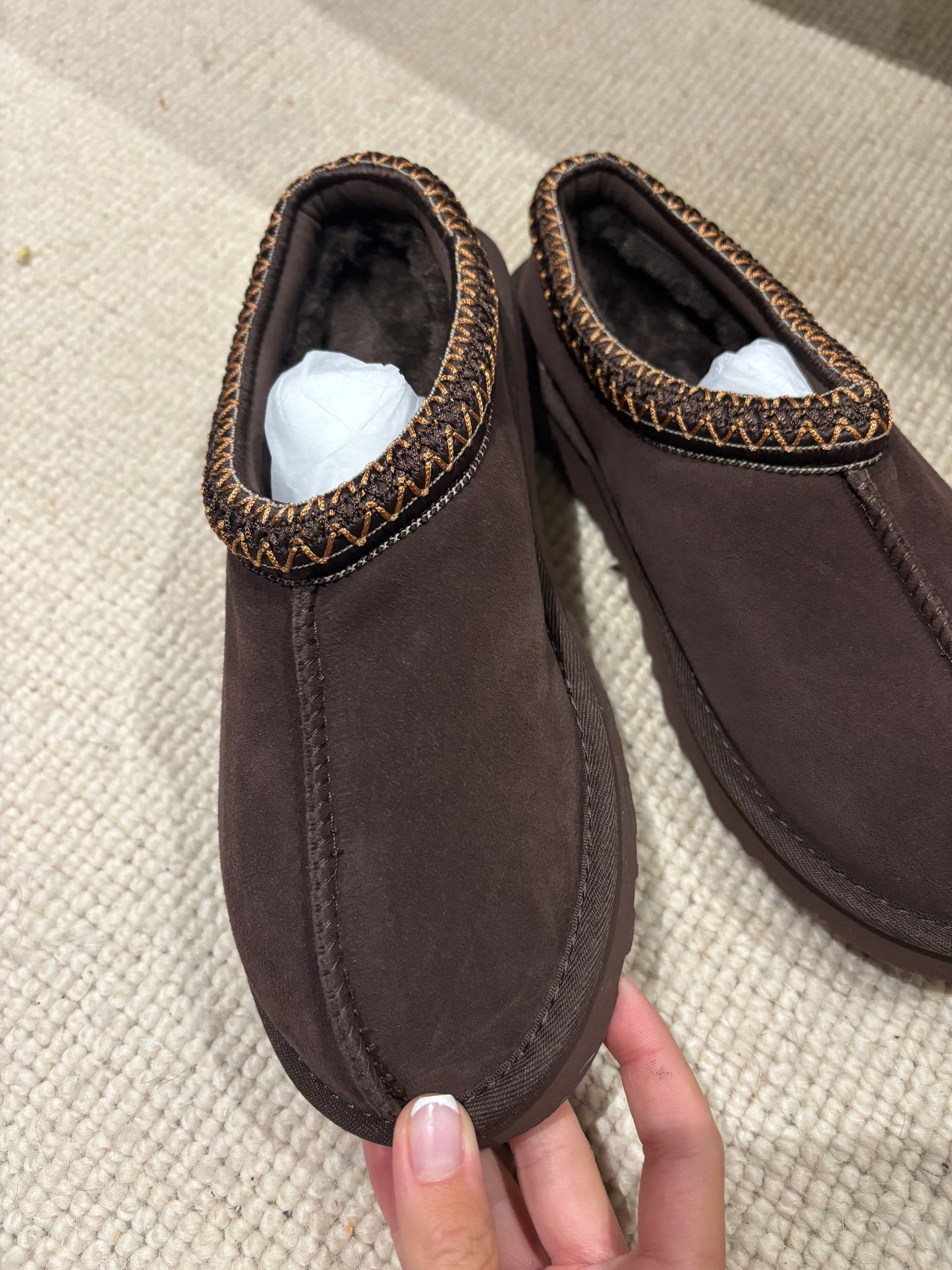Brown slippers size 6 uk